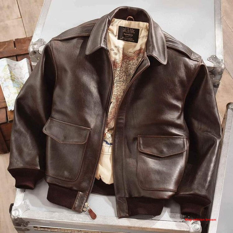 Retro Oversized Motorcycle Jacket American Air Force Pu Leather Jacket For Male Female Pilots Couple Leather Jackets Motorcycle