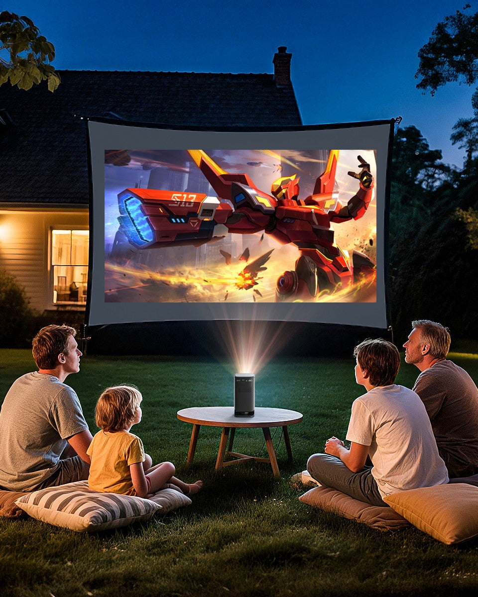 Projetor Portátil Mini BYINTEK P70X com Bateria Integrada Suporte 4K 3D Wifi para Noite de Cinema ao Ar Livre Projetores de Home Theater