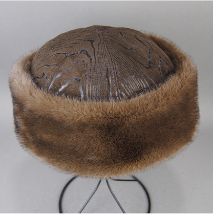 Hot Sale Faux Mink Fur Hat Winter Genuine Baseball Cap Russia Fashion Elegant Lady Warm Faux Fur Ball Straw Hat