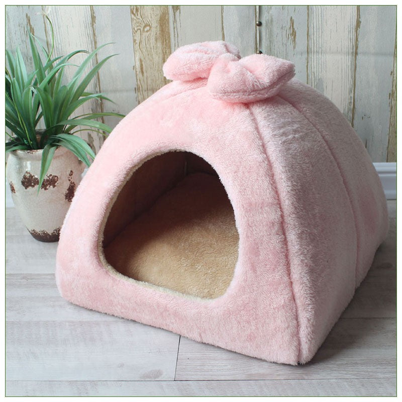Casa de Cachorro Quente de Inverno Cama de Gato Colchonete Removível Ninho Canil Cesta para Animais de Estimação Macio Confortável Ninho para Gatos Produto para Gatos