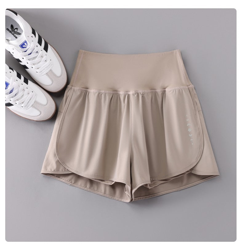 DRUR Women's Cycling Shorts High Waist Quick Drying Yoga Shorts Woman Summer Sports Short Pants With Inner Lining Gym Clothing