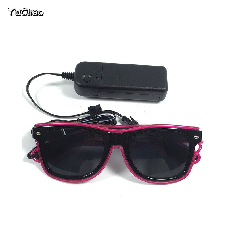 Led Luminous Glasses Bar Masquerade Concert Rave Goggles Rainbow Space Robot Futuristic Led DJ LIGHT Glasses Star Y2k Glasses