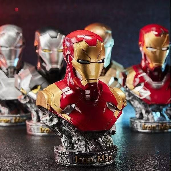 Iron Man Panther Bust Anime Figure Statue marvel Avengers Large Figure Living Room Ornament Resin Collection Gift Toys