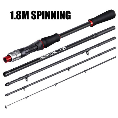 Sougayilang Lure Fishing Rod 1.8m 2.1m Carbon Fiber Spinning Casting Fishing Rod Bait Weight 10-30g for Carp Pike Bass Fishing