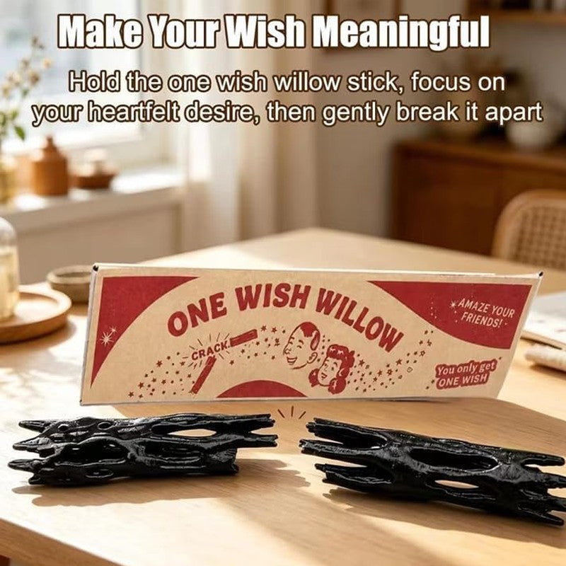1Pcs Wish Willow Stick with Box, 3D Printed Wishing Willow Wish-Making Snap Stick, Breakable Magic Lucky Charm for Spiritual