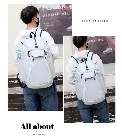 Mochila de basquete de grande capacidade com logotipo personalizado, bolsa de treinamento multifuncional para atividades ao ar livre com número impresso, bolsa esportiva de basquete e futebol