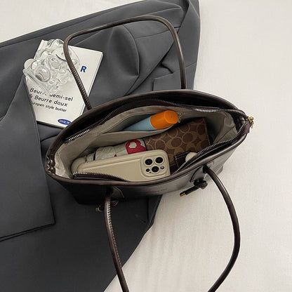 PU Leather Shoulder Bags For Women 2025 Winter Y2K Trend Female Crossbody Bag Lady Handbags And Purses Retro Tote Bag bolso