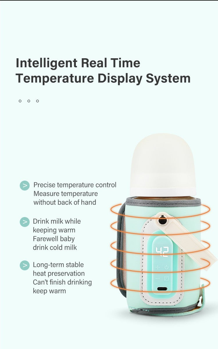 MAMIJOY  Portable Baby Bottle Warmer Feeding Bottle Heat Keeper Travel Warmer Cover USB Heater Outdoor Bottle Warmer