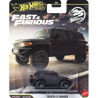 Hot Wheels Premium HNW46 Velozes e Furiosos, Mitsubishi Eclipse Benz 500 Lykan FJ Cruiser, Brinquedos de Colecionador em Diecast 1:43 para Crianças