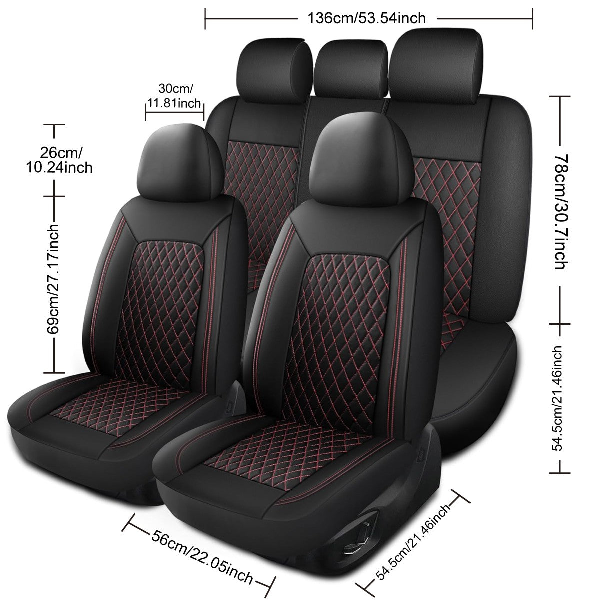 Conjunto Completo de Capas de Assento de Carro Universais para SUV Sedan Van - Banco Traseiro Dividido Dianteiro Proteção Interna Automotiva 0910