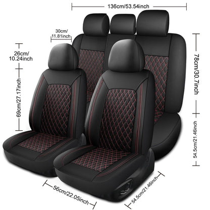 Conjunto Completo de Capas de Assento de Carro Universais para SUV Sedan Van - Banco Traseiro Dividido Dianteiro Proteção Interna Automotiva 0910