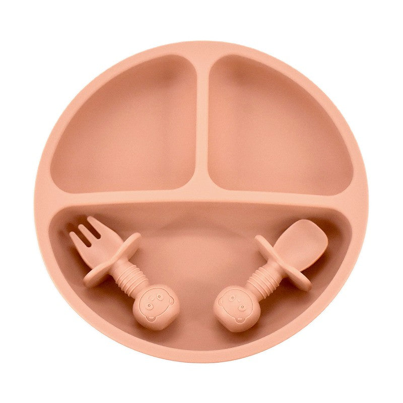 9Colors Baby Plate Set Food Grade Silicone Dishes BPA-Free Tableware Kids Feeding Bowls Kids Learning Dishes Tray Dropshiping