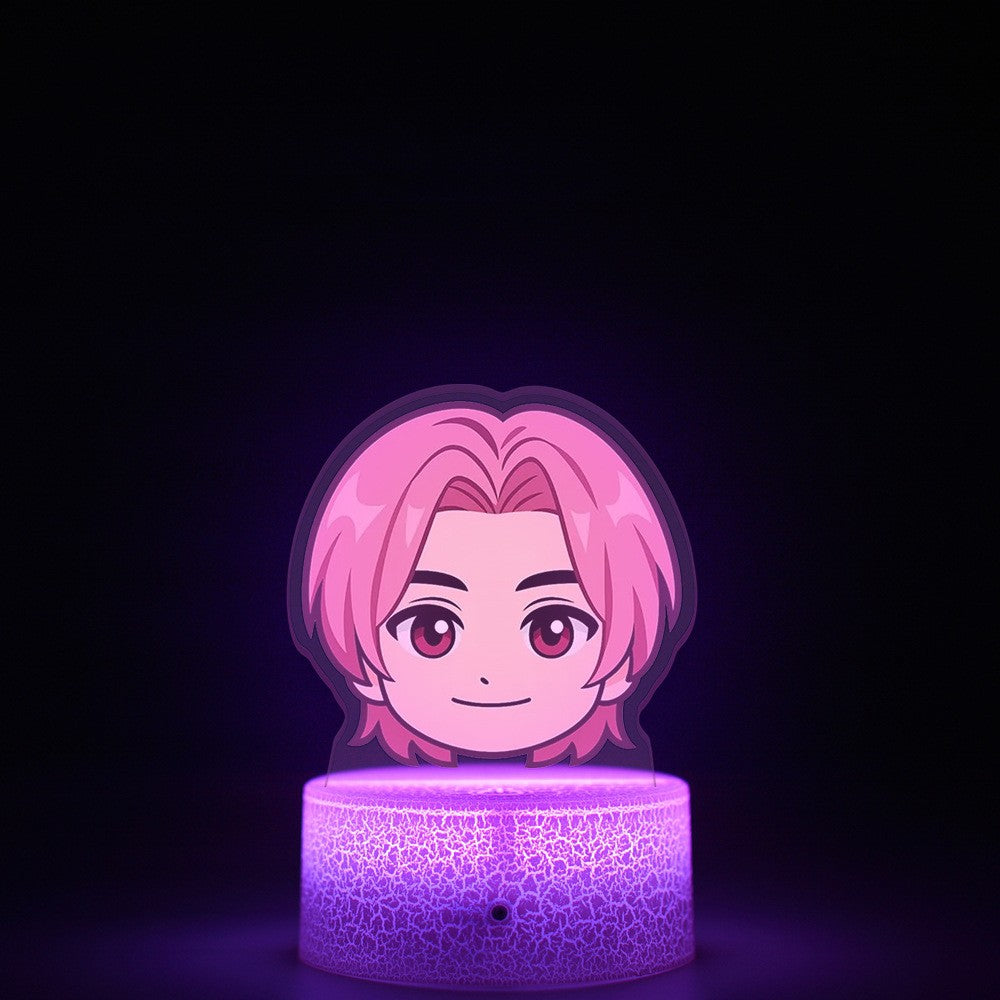 KPop K-POP Demon Hunters Kawaii Zoe Mira Rumi Saja Boys Superstar Monochrome Light Remote Control 16 Color Light Night Light
