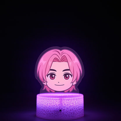 KPop K-POP Demon Hunters Kawaii Zoe Mira Rumi Saja Boys Superstar Monochrome Light Remote Control 16 Color Light Night Light