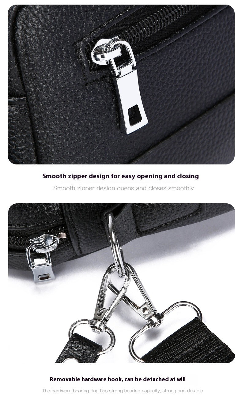 New Style Hand-Held Men's Bag - Trendy Large-Capacity Waterproof Shoulder Bag Casual And Versatile Cross-Body Bag