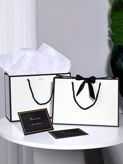 1pc Large Paper Gift Bag?Excluding Decorative Paper and Cards? - Valentine's Day Gift Bag - Portable Gift Bag with Handle