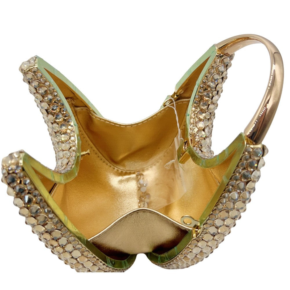 Lady Crystal Clutches Diamonds Chain Evening Bag Wedding Party Rhinestones Clutch Bag Purse Evening Bags Female Bridal Handbags