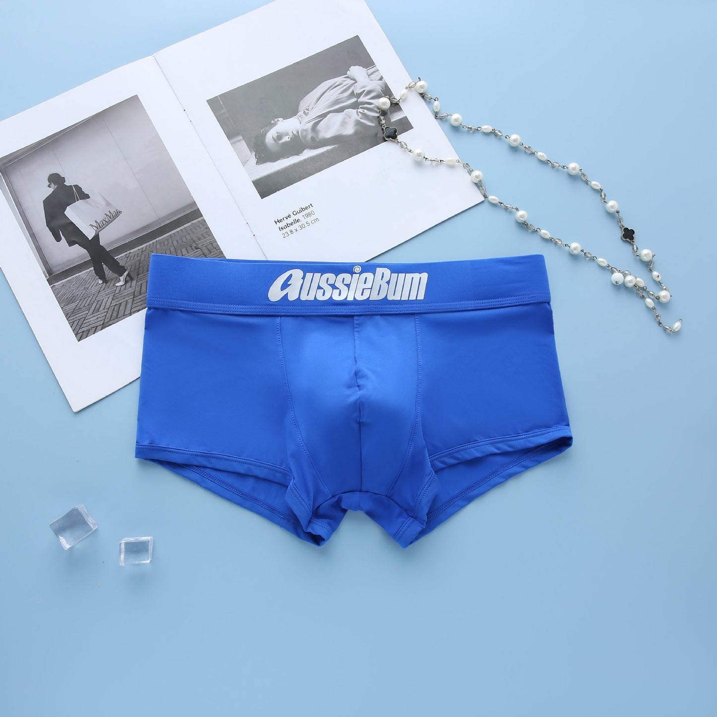 Men's simple underwear milk silk comfortable sports boxers AUSSIEBUM-M218