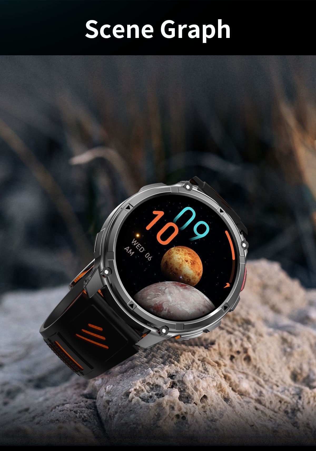 Smartwatch Masculino Novo T-REX3 2026 Bateria de 1100mAh 10ATM À Prova D'Água GPS Chamada Bluetooth 1.7" AMOLED HD Esportes Lanterna Inteligente
