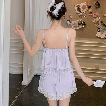 French-Style Strapless Nightgown for Women Summer Strapless Robe Two-Piece Set Summer Purely Sensual Beauty Straps with Padded C