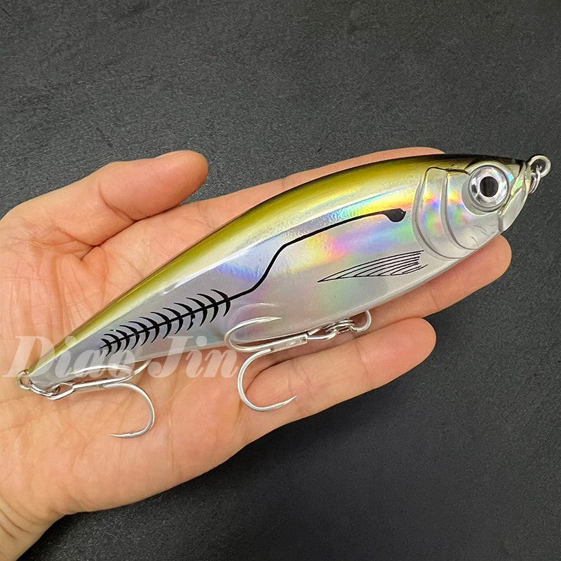 Iscas de Pesca Lápis 130mm 48g para Pesca em Água Salgada, Truta, Pesca Artificial, Twitchbait Rígido, Wobblers Flutuantes 3D para Pesca com Twitch