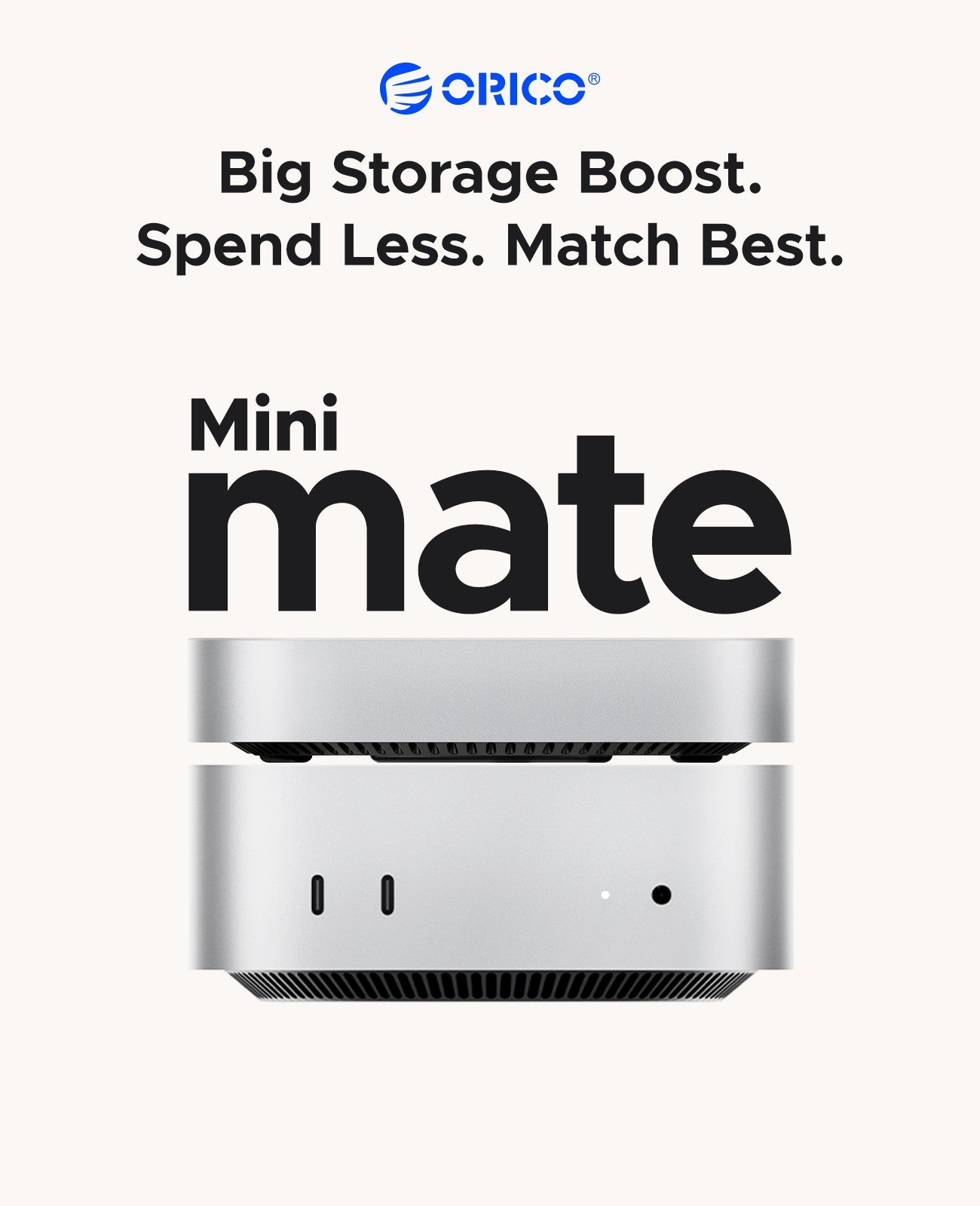 Dock de mesa ORICO MiniMate com expansão de armazenamento SSD externo de 40 Gbps para MacMini 4 com armazenamento SSD de 512 GB 1 TB 2 TB 3 TB 4 TB 8 TB