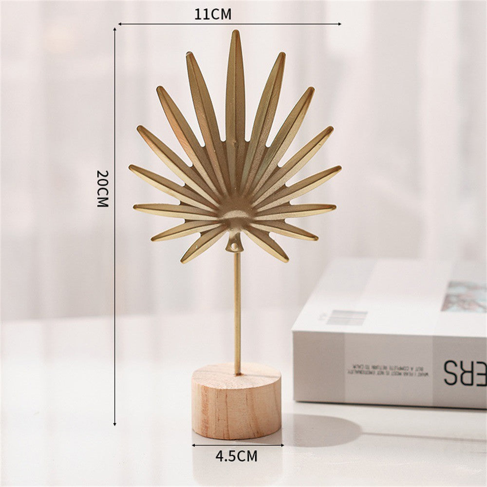 Nordic Gold Ginkgo Leaf Crafts Leaves Sculpture Luxury Living Room Decor Home Decoration Accessories Office Desktop Ornaments