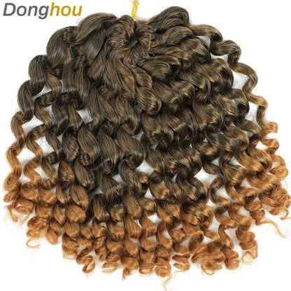 1-4 Pacotes 2X Ringlet Wand Curl Jamaican Bounce 8 polegadas Sintético Wand Curl Twist Braids Hair Crochet Cabelo Cacheado Extensões 20 Raízes