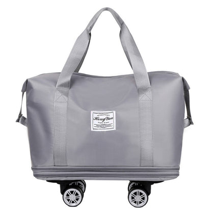 Mala expansível com rodízio universal Grande capacidade de armazenamento para separação de itens secos e molhados Bolsa de viagem e fitness leve