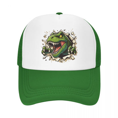 Personalized Wild T-rex Dinosaur Roars Baseball Cap Men Women Breathable Trucker Hat Outdoor Snapback Caps