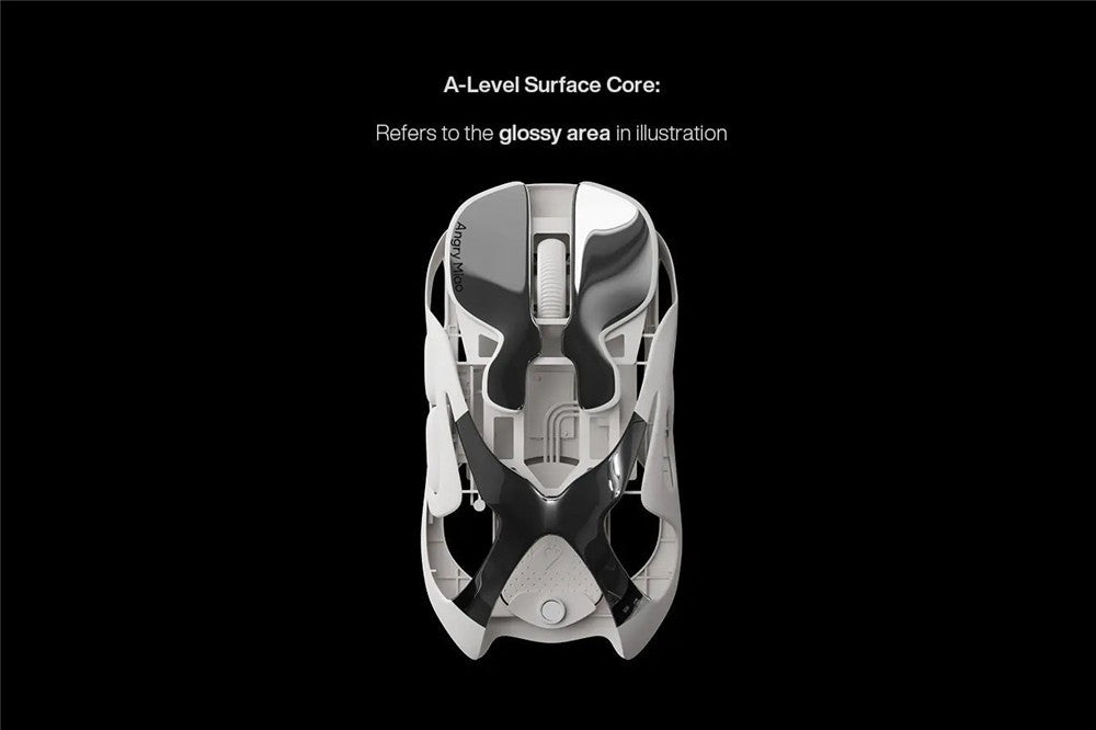 Mouse Gamer Sem Fio Angry Miao Infinity Hot-Swappable PAW3950 Dual 8K com Fio Tri-Mode Mirror Shadow