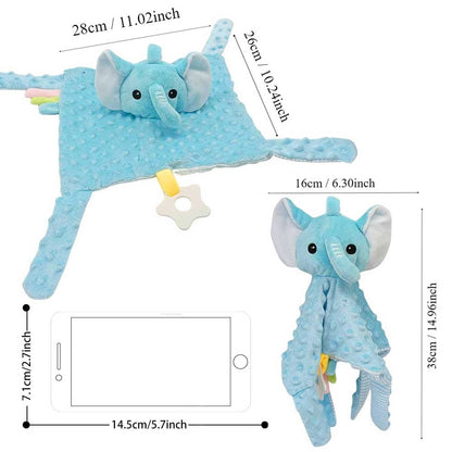 Elephant Toddler Comforter Blanket Soft Appease Plush Towel Animals Baby Sensory Toys Soothe Reassure Sleeping Towel Gift