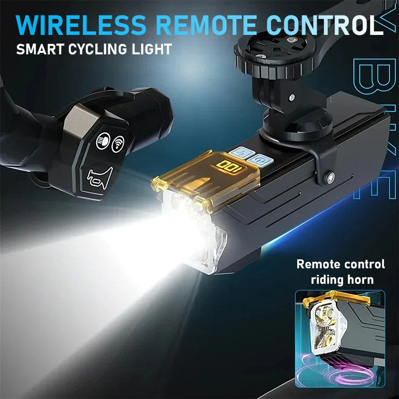 BUCKLOS 4000mAh Bicycle Lights Front with Horn Aluminium Alloy Bike Haedlight Type-C Charging Bike lights Bicycle Accessories