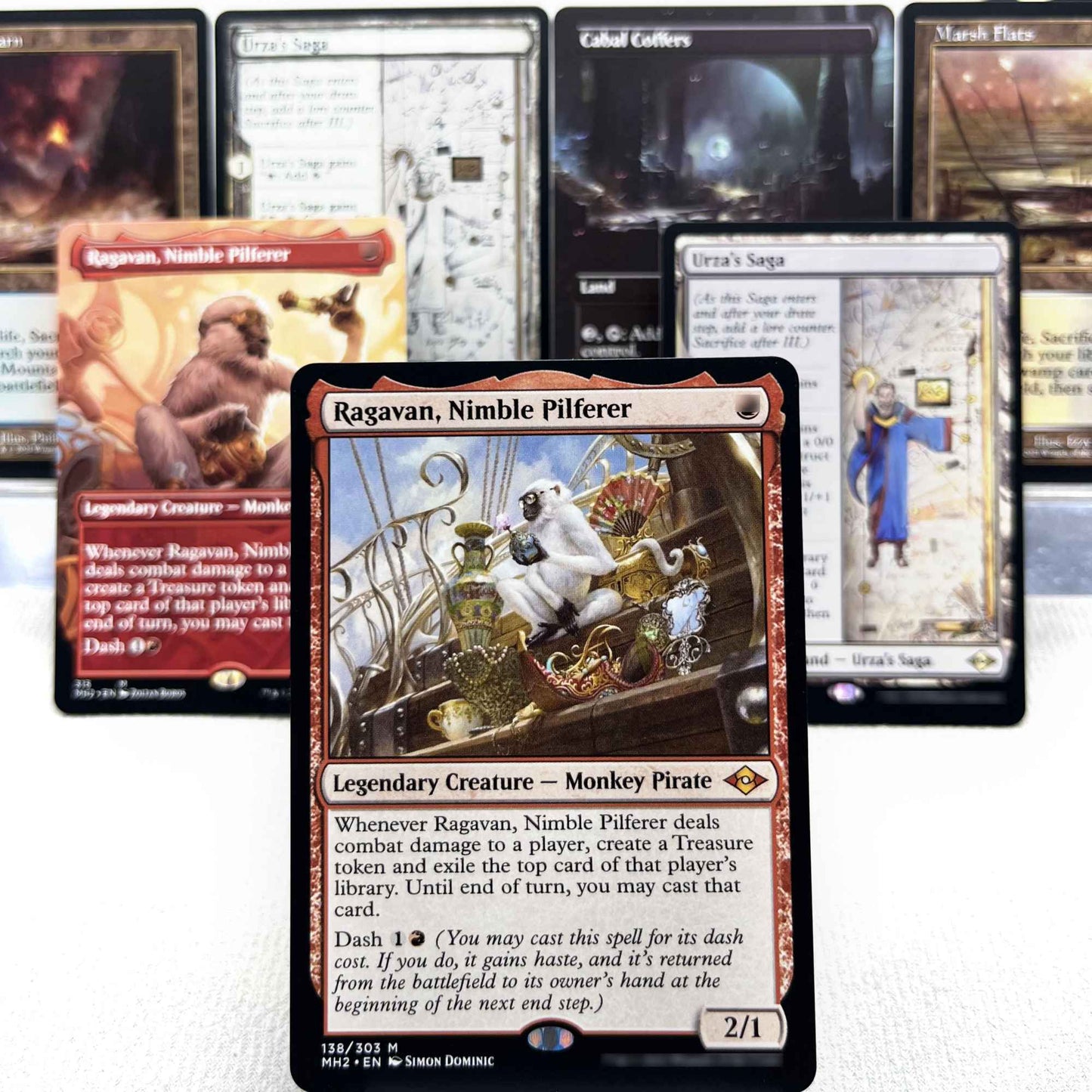 SLD MH2 HOLO7-002 cartas mágicas Simian Spirit Guide Tcg proxy Teferi's Protection Three Tree City fetch lands gathering
