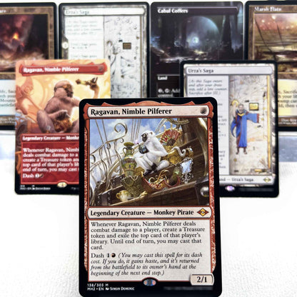 SLD MH2 HOLO7-002 cartas mágicas Simian Spirit Guide Tcg proxy Teferi's Protection Three Tree City fetch lands gathering