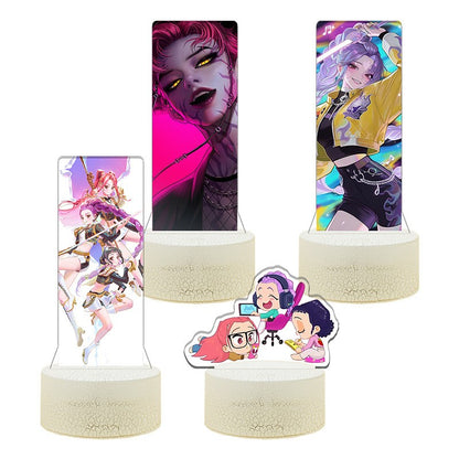KPop K-POP Demon Hunters Kawaii Zoe Rumi Mira Saja Boys Superstar Monochrome Light Remote Control 16 Color Light Night Light