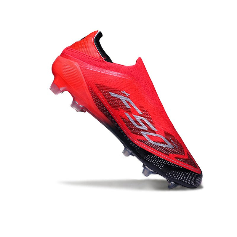 SLIP-ON Mens Soccer Shoes Non-Slip Turf Soccer Cleats for Youth  Without-Lace TF/FG Training Football Boots Chuteira Campo 35-45
