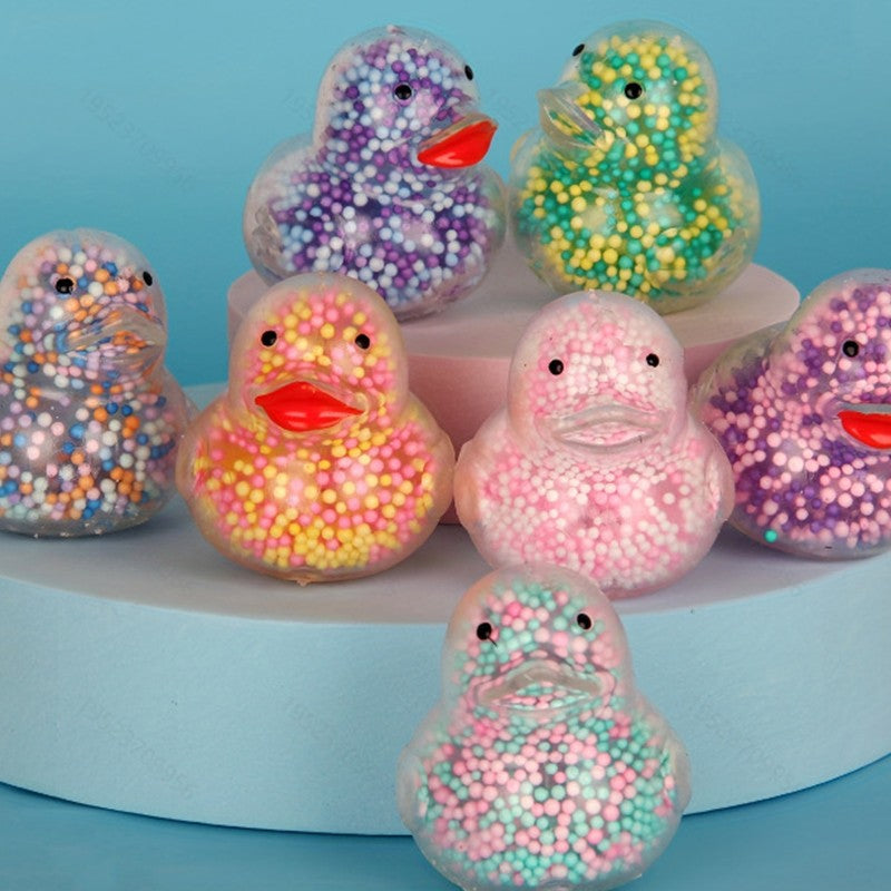Colorful Bead Filled Bear Squishy Toy Squeeze Fidget Toy Sensory Stress Relief Toy Kids Adults Party Bag Fillers Birthday Gift