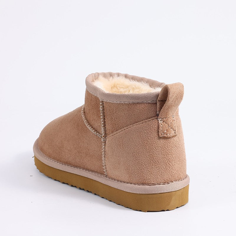 Smile PoP New Winter Cotton Women Boots Warm Suede Women Shoes Casual Plush Mini Cotton Snow Boots Nonslip Furry Ankle Shoes