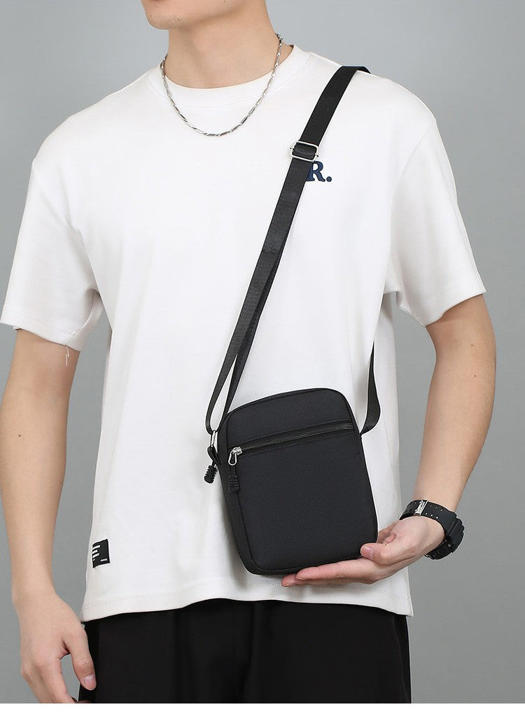 Simple Casual Mini Crossbody Bag Men's Nylon Small Shoulder Bag For Men Oxford Messenger Phone Side Sling Bag Husband Chest Pack