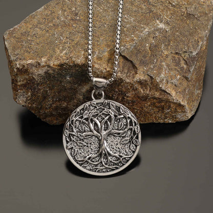 Colar com Pingente Vintage Viking Árvore da Vida Colar Masculino Moda Tendência Personalidade Colar com Pingente Feminino Acessórios de Festa Presente de Aniversário Dia dos Namorados Dia das Mães Dia dos Pais