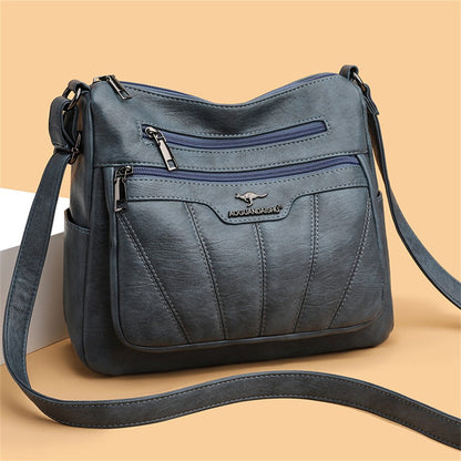 Soft Leather Women Bag Branded Designer Ladies Handbag Purses 2023 Luxury Female Shoulder Bag Large Capacity Crossbody Bags Sac