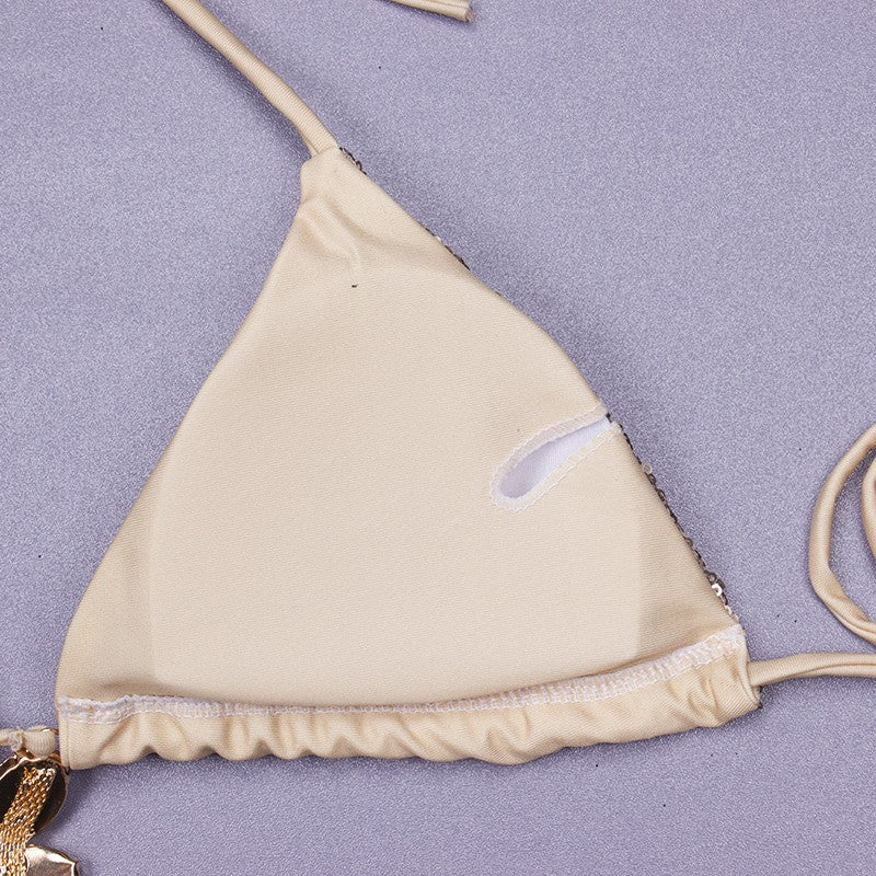 Sequins Sexy Bikinis Swimsuit With Rhinestones Women Swimwear Female Push Up Bikini Beach Swim Wear Bathing Suits Pool Bather