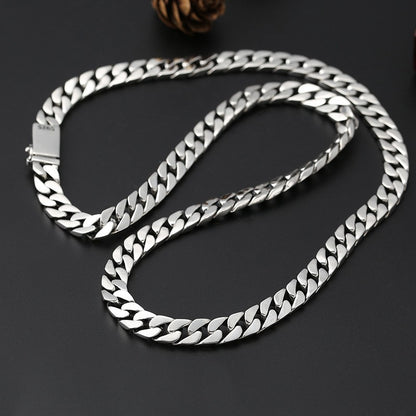 100% S925 Sterling Silver Necklace Bracelet Punk S925 Silver Jewelry Never Fade Carry certificate Men Women Jewelry Gifts