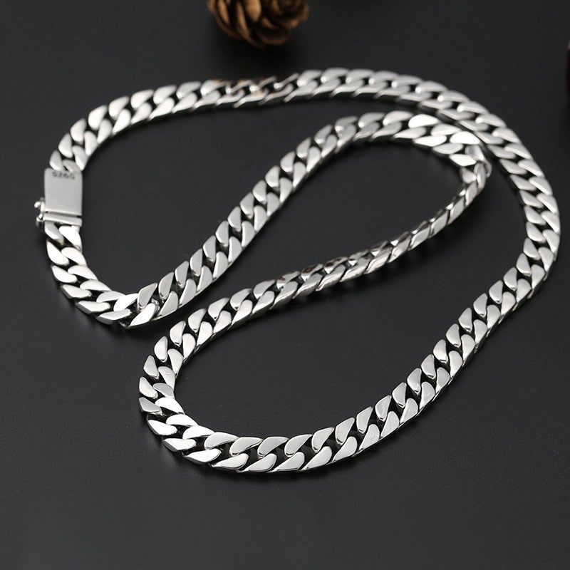 100% S925 Sterling Silver Necklace Bracelet Punk S925 Silver Jewelry Never Fade Carry certificate Men Women Jewelry Gifts