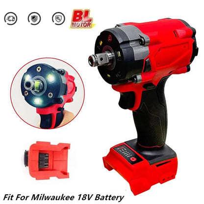 Chave de Impacto Brushless Impac 1/2" Parafusadeira sem Fio 4 Marchas Ferramentas Elétricas 500N.m Parafusadeira Elétrica para Bateria Milwaukee 18V