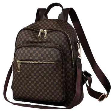 Neutral color backpack for men and women with multi-layered pockets and colorful design for schoolbags