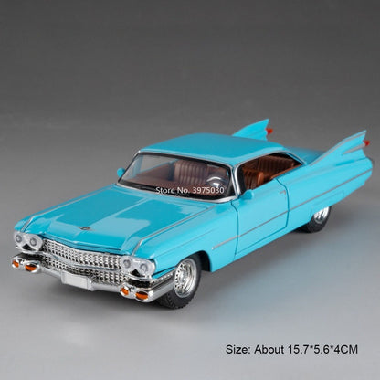 1:32 Escala Cadillac Eldorado Carros Brinquedo Modelos Pneus de Borracha com Luz Música Veículos Roda Puxar para Trás Miniatura de Carro Enfeite
