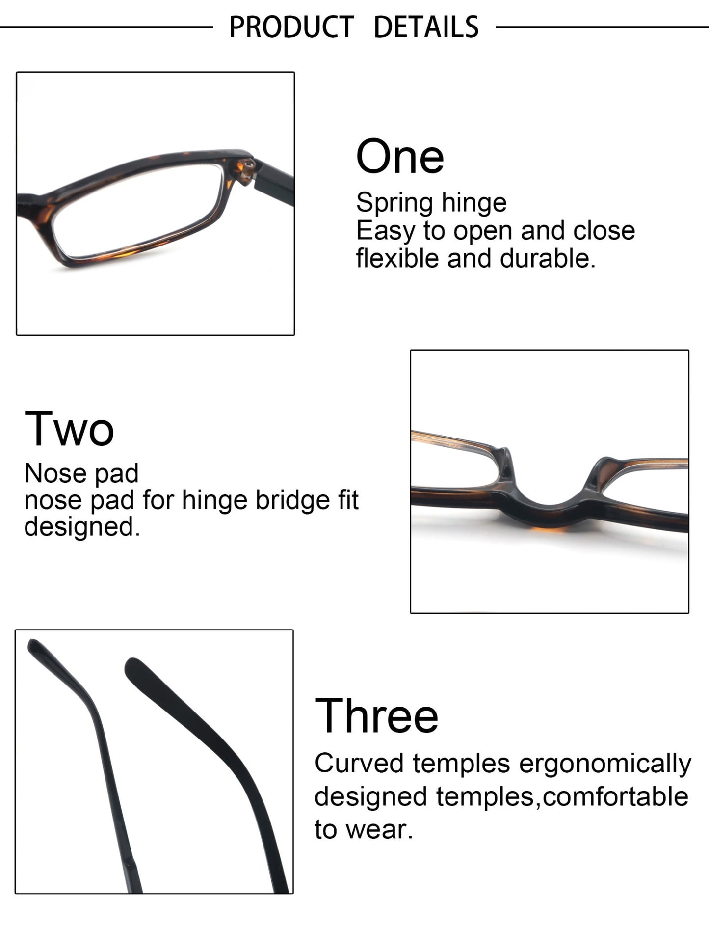 Women Men Reading Glasses Classic Small Rectangle Frame Spring Hinge Ulrta Comtable Wear Readers Eyeglass with Diopters