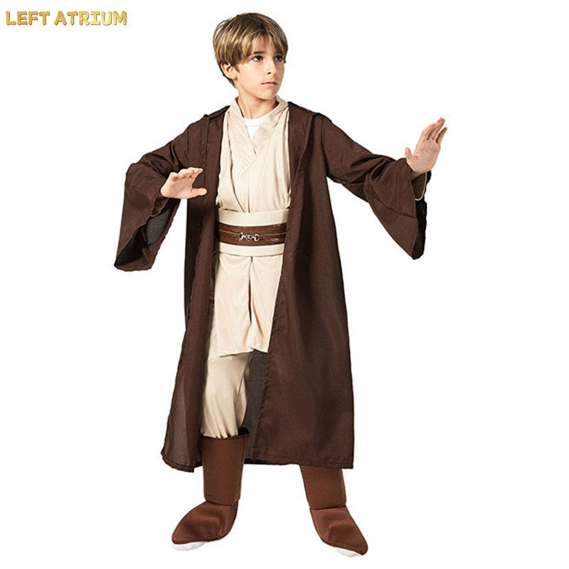 Jedi Warrior Full Set COSplay Costume For Kids Boys Girls Fancy Dress Jedi Cloak Cosplay Halloween Carnival Costume For Children